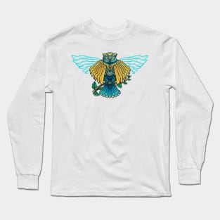 Owl Watcher Fantasy Artsy Style Long Sleeve T-Shirt